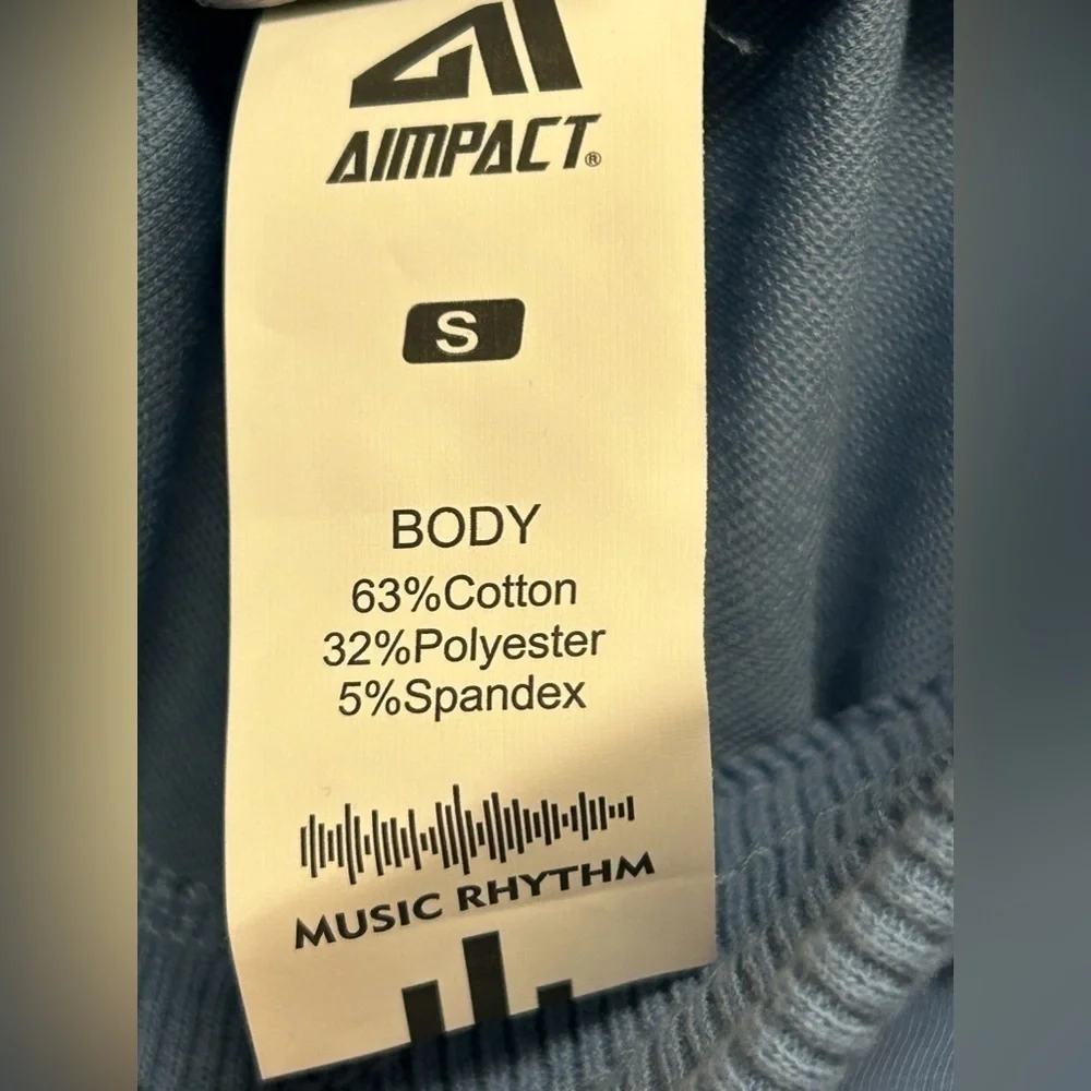 Aimpact Men’s Joggers Blue/Blk Camo Zip Leg Joggers Size-Small NWT